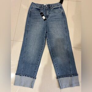 Fashion Nova Light Blue Cropped Jeans